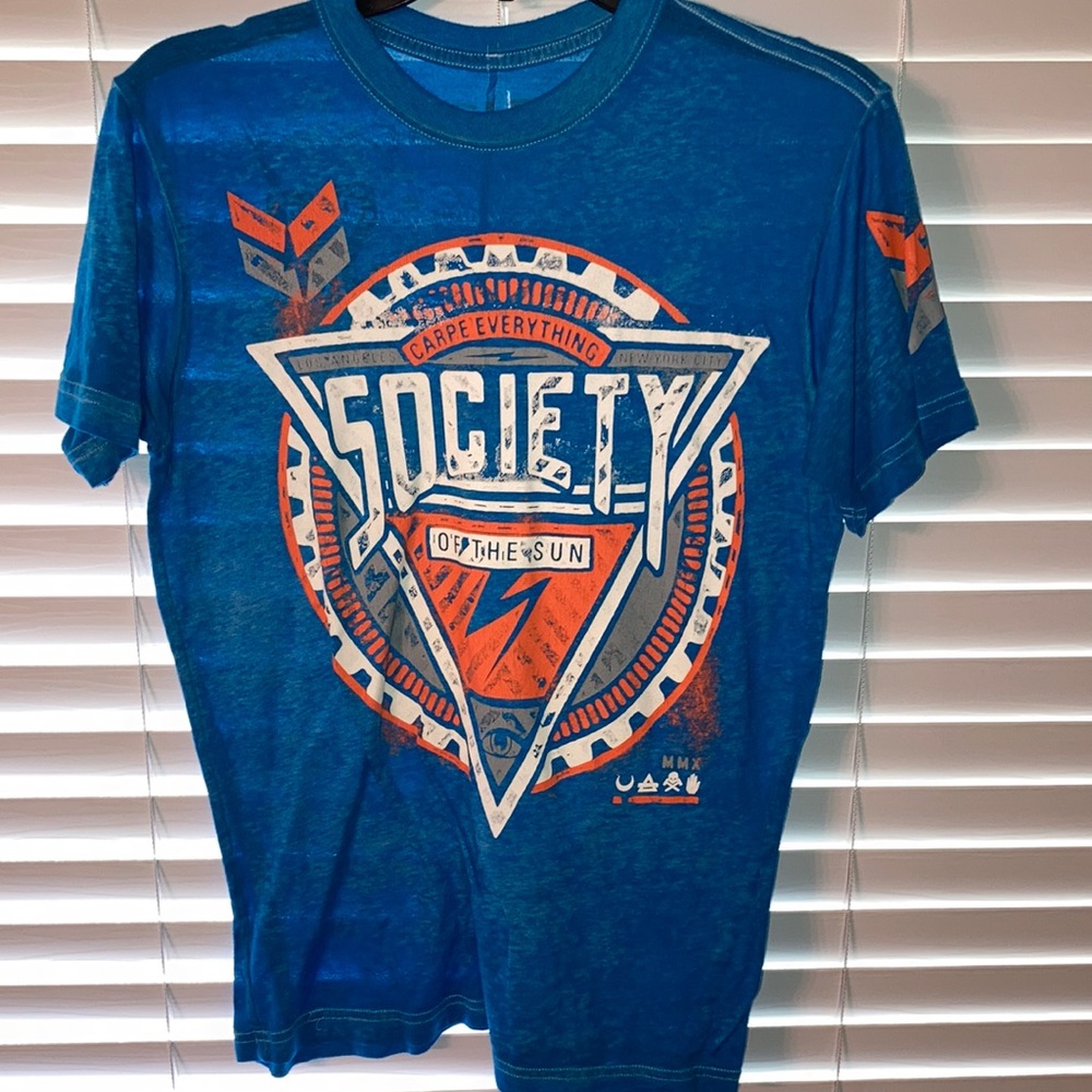 Mens blue society shirt